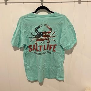 Salt Life Red White and Blue Crab T -Shirt